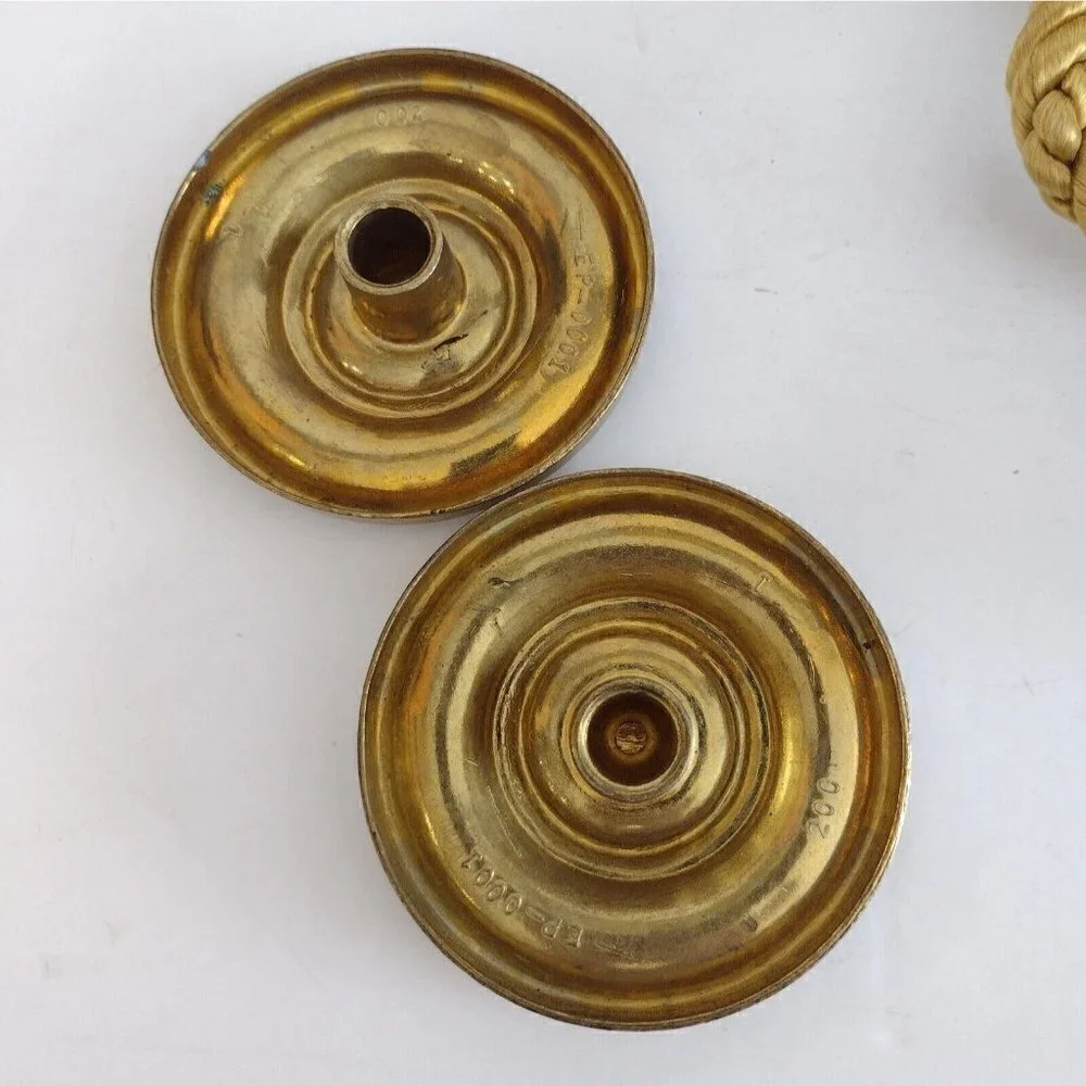 Vtg New Sears Drapery Holdbacks Tiebacks Gold Tassel Medallions Hollywood READ